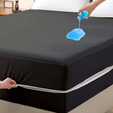 Imagem de Protetor de colchão tamanho beliche (107 cm x 203 cm) – Capa com zíper 100% impermeável, 15 cm de profundidade, revestimento de seis lados, perfeito para campistas, motorhomes e trailers de viagem