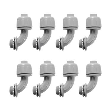 Imagem de Conector líquido apertado de 1/2 polegada 90 graus, para conexões de conduíte flexíveis elétricas de PVC, conectores não metálicos NPT, para ferramentas de tubos domésticos ao ar livre, listado na UL