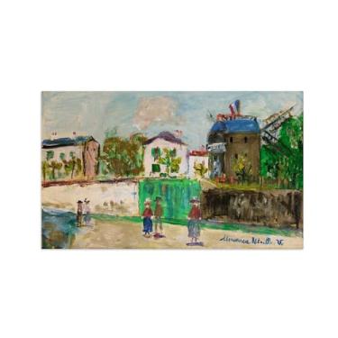 Imagem de Marice Utrilo Famous Paintings Wall Art-Pictures Wall Decor - Quarto Wall Art Painting-Reprodução impressa em tela - The Mill(6) 30x50cm12x20inch Sem moldura