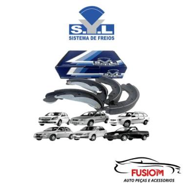 Imagem de Sapatas de Freio Traseira C/ Lonas Syl201703 P/ Chevrolet Agile Classi