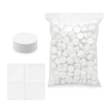 Imagem de Toalhas Compactas Comprimidas Mágicas | Kit 200 Unidades | Reutilizáveis | Expande com Água | Ideal para Camping, Viagem, Estética