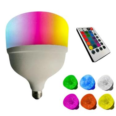 Imagem de Lâmpada de Led RGB bulbo 40w potente16 Cores E27 controle remoto bivolt