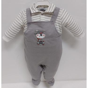 Imagem de Macacão Longo Jardineira Moletino Bebê Menino Zafielo 611