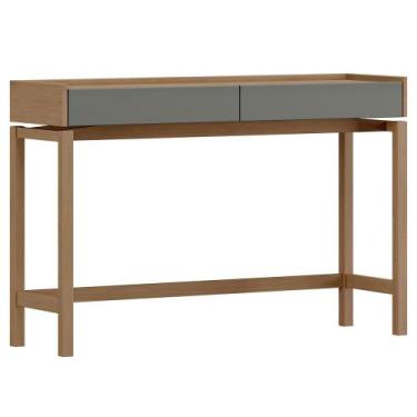 Imagem de Aparador Para Sala de Estar 2 Gavetas Esdras F06 Oak Ferrolack - Lyam 