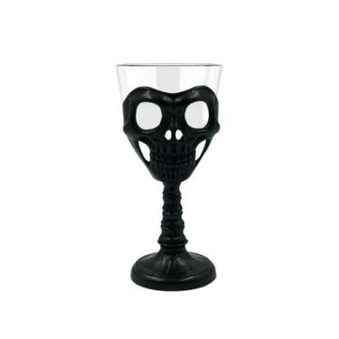 Imagem de Taça Halloween - Preto com Transparente - Caveira - 250ml - 1 unidade 