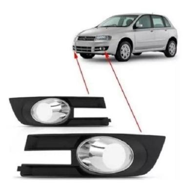 Imagem de Par Grade Moldura Farol Milha Stilo 2008 09 10 11 Cromado