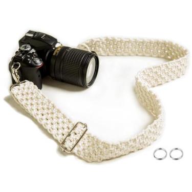Imagem de Alça de câmera Clysuply Macrame para câmera DSLR ajustável