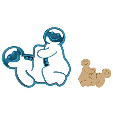 Imagem de Naughty Button Cartoon Missionary Sex Cookie Cutter - Engraçado Adulto Inadequado Kama Sutra Sex Position (0017) (4 polegadas)