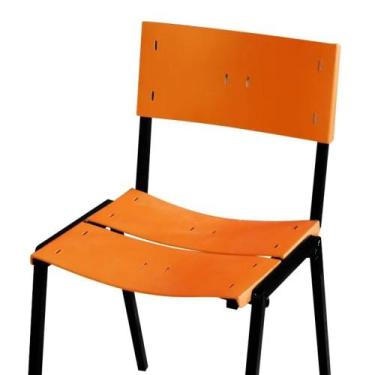 Imagem de Cadeira ISO Empilhavel Com 1 unidade - Lamar Design, Laranja