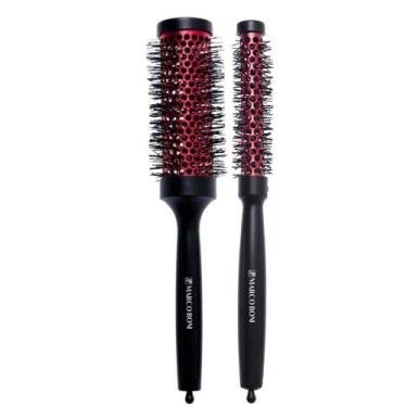 Imagem de Combo kit 2 escovas profissionais termica metalica vazadas p/m marco b