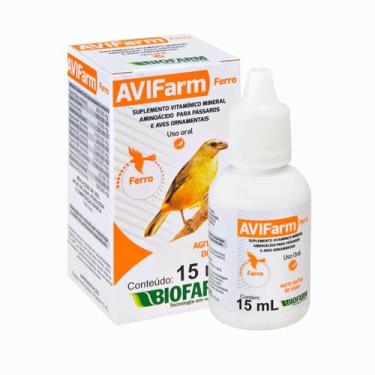 Imagem de Avifarm Ferro 15ml Suplemento Vitamínico p/ Aves Passáros - Biofarm