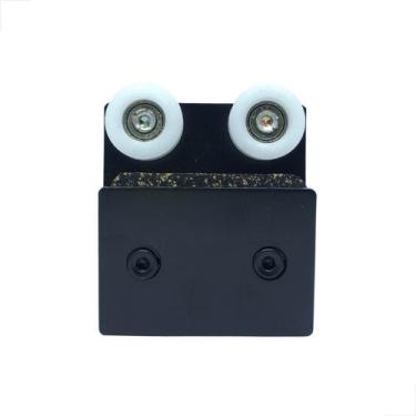 Imagem de Roldana Dupla 1126DCR Porta Correr Vidro Temperado Preto - Glasspeças