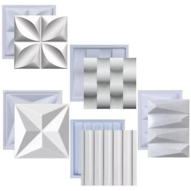 Imagem de Formas De Gesso 3D Cimento Molde Plástico Abs Placa Parede - Formas Ge