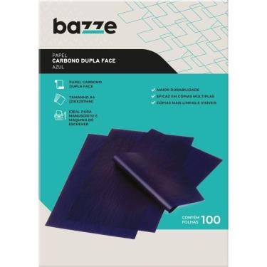 Imagem de Papel Carbono Para Máquina Bazze A4 Dupla Face Azul - Summit