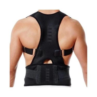 Imagem de Corretor De Postura Magnético Ajustável, Suporte Para Costas E Ombros,