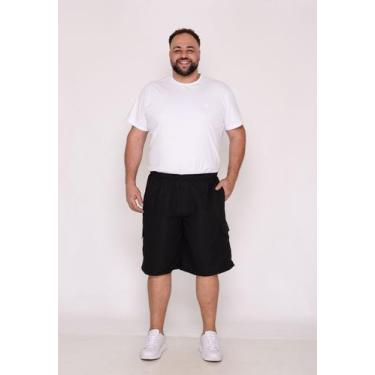 Imagem de Bermuda Masculina Nylon Extra Plus Size 7955 Preto - Macaw, Preto, XG2
