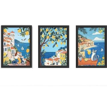 Imagem de Kit de Quadros Decorativos para Sala e Quarto - Quadros/Posters Decoração de Ambientes - Conjunto Luxuoso 3 Peças(WT3379,40x60cmx3pcs)