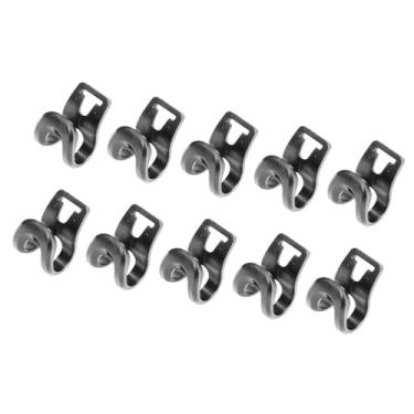 Imagem de IEUDNS 10x Ganchos para mastro de barraca, acessórios de ganchos para pendurar, grampos resistentes, clipes para pendurar barracas para fixar toldos de canoa, 0.95 Cm X 1.2 Cm X 0.7 Cm