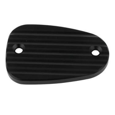 Imagem de FINMOKAL Tampa da tampa do reservatório de fluido de freio a disco do cilindro mestre preto CNC compatível com Triumph Bonneville T100 T120 / Speedmaster/Bobber 1200