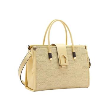 Imagem de Bolsa Feminina de Mão Chenson CG85000 Original Mix Texturas, Amarelo