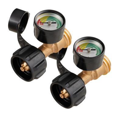 Imagem de Grecodown Indicador de nível de tanque de propano detector de vazamento (pacote com 2) para tanque de 2,3 kg a 18 kg, universal para churrasqueira a gás, cilindro, trailer trailer, aquecedor e mais