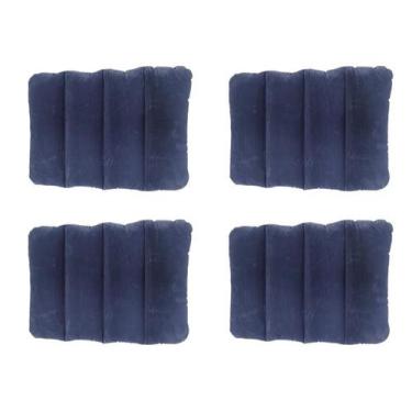 Imagem de Kit 4 travesseiro almofada inflável 53 x 37cm acampamento - OMEGA