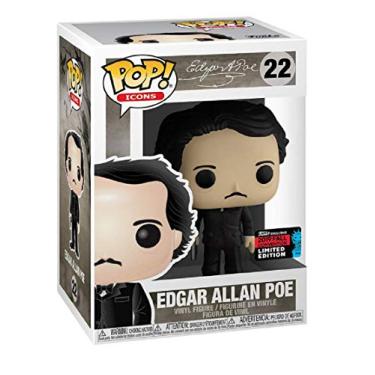 Imagem de Funko Pop! Icons Edgar Allan Poe with Book 2019 NYCC Shared Sticker Exclusive