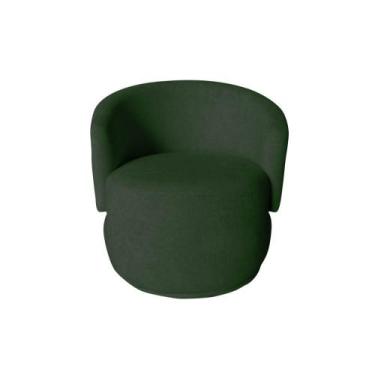 Imagem de Poltrona Decorativa Beatriz Orgânica Suede Verde - Mansão Decor