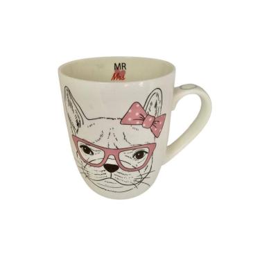 Imagem de Caneca Amicão Cerâmica Rosa 400Ml Wellmix