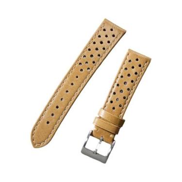 Imagem de Pulseira De Couro Genuíno Vintage Para Omega Samsung Galaxy Watch 6 5 