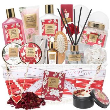 Imagem de Conjunto de presentes de spa Lily Roy Rose & Cherry Blossom, 19 peças 