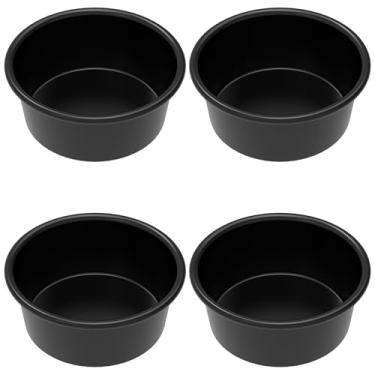 Imagem de HSHGZSR 4 formas de assar bolo, forma de bolo de 10 cm, forma redonda para bolo, formas redondas, formas antiaderentes resistentes ao calor, formas redondas para bolo, bandeja de bolo profunda com