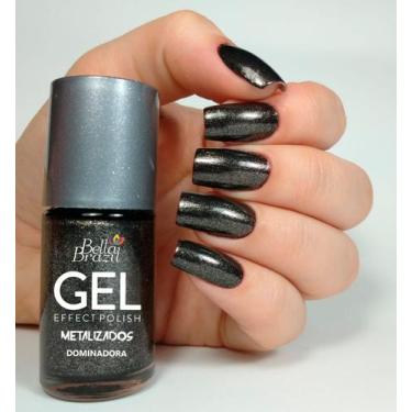 Imagem de Esmalte Metalizado Dominadora Efeito Gel Bella Brazil 9ml