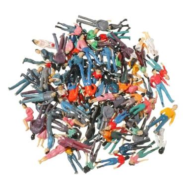 Imagem de Miniaturas de Pessoas para Maquete, Escala HO 1:100, Kit com 100 Peças, Multicolorido