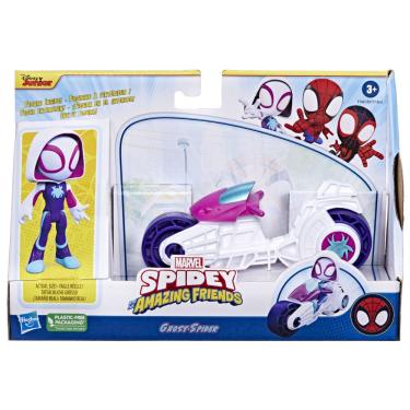 Imagem de Veículo de Roda Livre com Mini Figura - Ghost-Spider e Moto-Cóptero Spidey and His Amazing Friends - Hasbro
