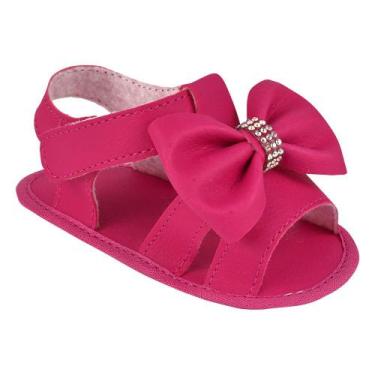 Imagem de Sandália Bebê Menina Pink Laço Confortável e Macia para Verão - Bebê M