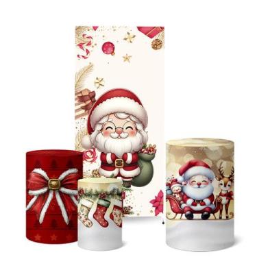 Imagem de Trio Capas Cilindro Painel Lateral Romano Natal - Fadrix, K5NAT0049