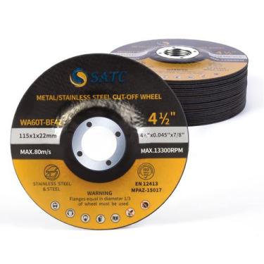 Imagem de Roda de corte S SATC 25PCS 4,5 x 1,1 x 22,2 cm para rebarbadora