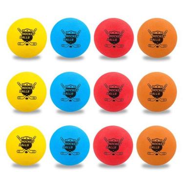 Imagem de Pacote com 12 bolas de espuma Pandahero Mini Hockey para crianças de 3