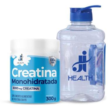 Imagem de Creatina Pura 300g + Garrafa para Academia 2 Litros J & I Health, Garr