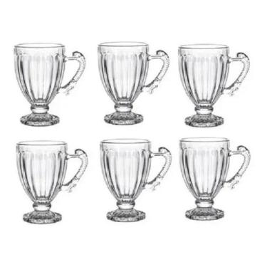 Imagem de 6x Xícara Para Café 100ml De Cristal Renaissance F7031
