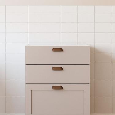 Imagem de Balcão para Cozinha 3 Gavetas sem Tampo 100% Mdf Americano Iluminata Branco/Cinza