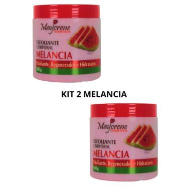 Imagem de Kit 2 Creme Esfoliante Corporal Rosa Mosqueta, Melancia e Maracuja Pot