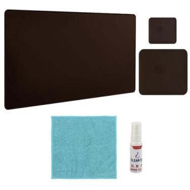 Imagem de Kit Escritório Mousepad 43x30 Porta Copo Limpa Tela Notebook - M3M, Un