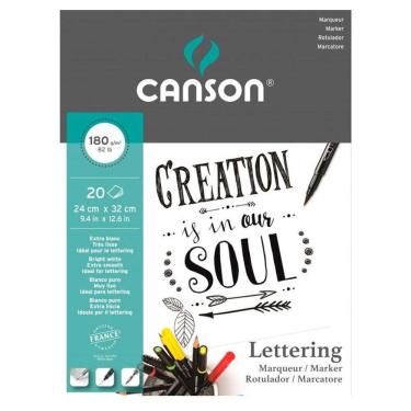 Imagem de Bloco Marker lettering rotulador 180g com 20 folhas Canson