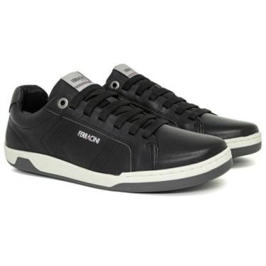 Imagem de Sapatênis Ferracini Lexus Cadarço Elástico Conforto, Preto, 40