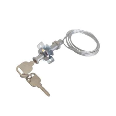 Imagem de WeiLaiKeQi Kit de trava de liberação de emergência para porta de garagem, trava de cabo de aço, peças de reparo manual de luxo, liga de zinco, fácil acesso com, Style D