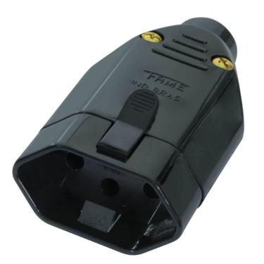Imagem de Plugue Fêmea 2p+t 10a Preto - 2146 - Fame Plugue Femea 2p+t 10a Preto Fam Fame