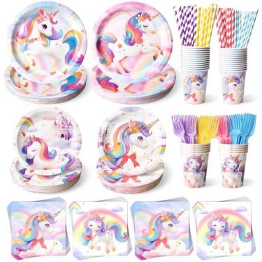 Imagem de Conjunto de talheres Vistico Unicorn 300 unidades para 50 convidados