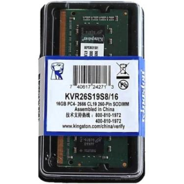 Imagem de Memoria RAM para Notebook  Kingston 16GB, 2666MHz, DDR4 - KVR26S19S8/16